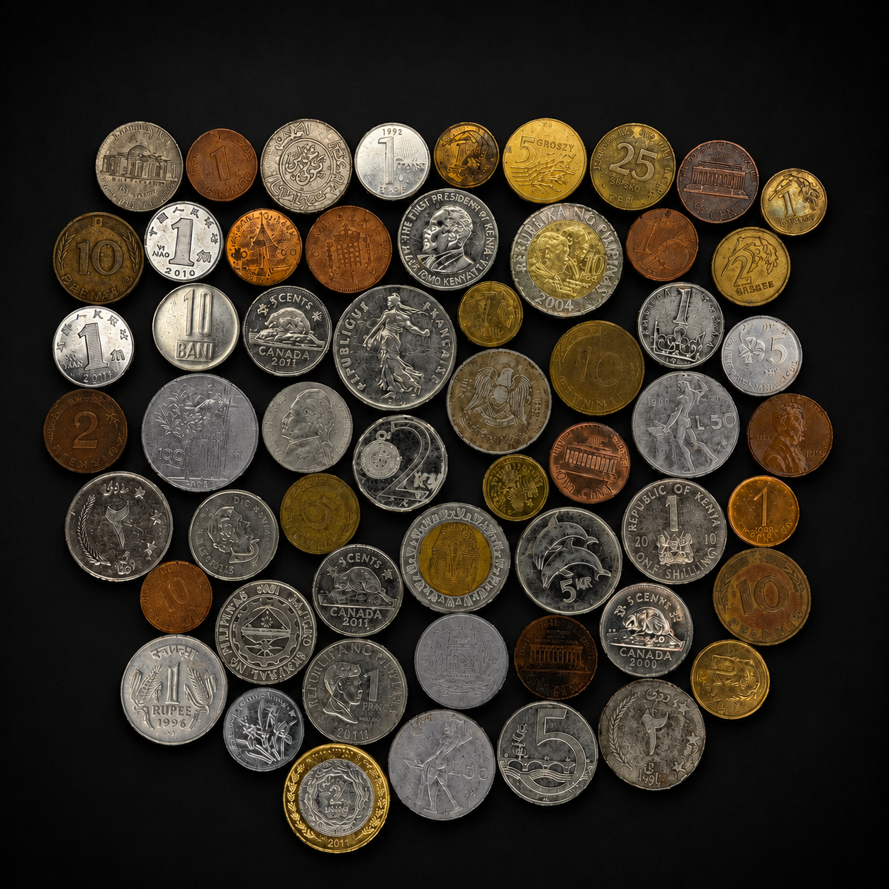 different countries coin collection
