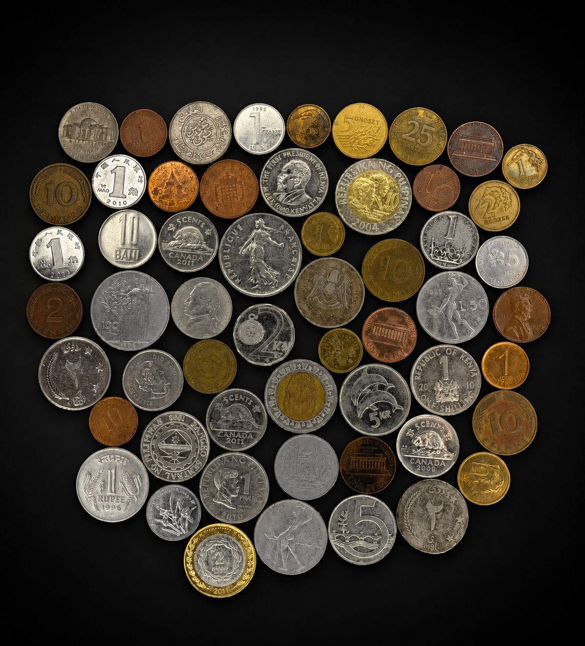different countries coin collection